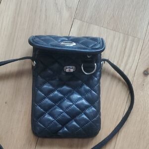 Roots Quilted Black Mini Bag